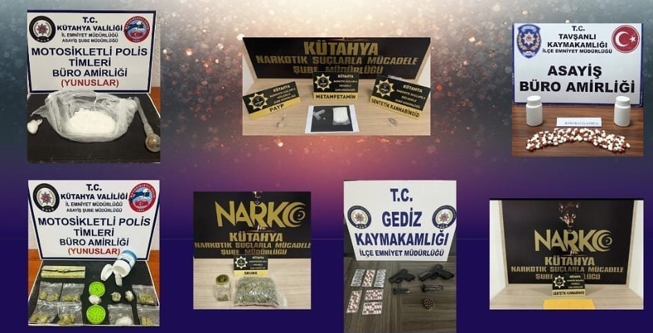 KÜTAHYA POLİSİ UYUŞTURUCUYLA MÜCADELEDE KARARLILIĞINI SÜRDÜRÜYOR