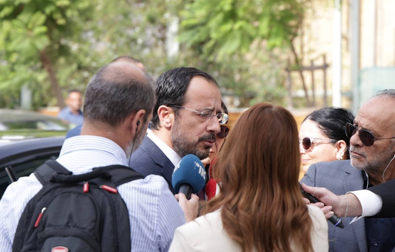 LEFKOŞA (İHA) - GÜNEY KIBRIS RUM YÖNETİMİ (GKRY) LİDERİ NİKOS HRİSTODULİDİS, KUZEY KIBRIS TÜRK...