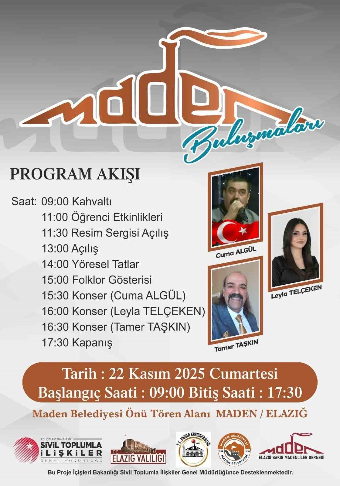 MADENLİLER BULUŞMASI 22 KASIM CUMARTESİ GERÇEKLEŞTİRİLEK