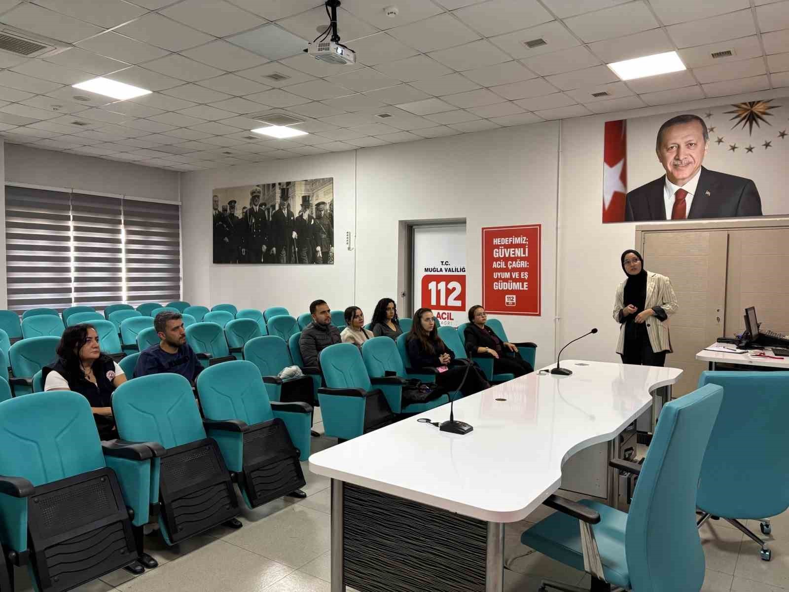 MUĞLA 112 ACİL ÇAĞRI MERKEZİ'NE SAĞLIK VE MOTİVASYON DOPİNGİ