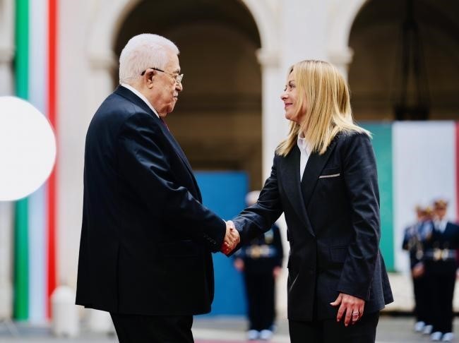 ROMA (İHA) - İTALYA BAŞBAKANI GİORGİA MELONİ, FİLİSTİN DEVLET BAŞKANI MAHMUD ABBAS İLE ROMA’DA BİR...