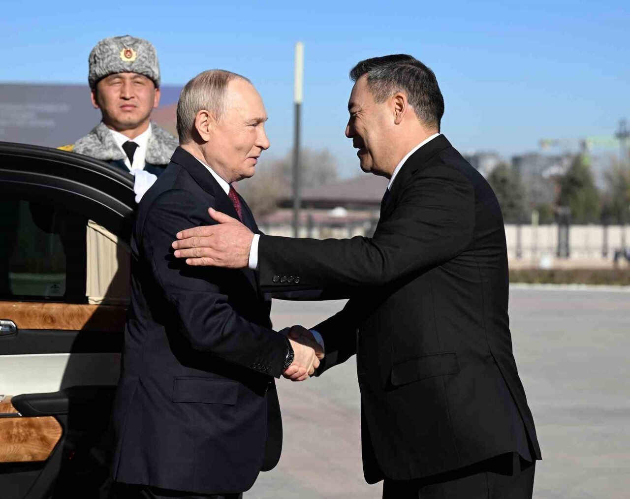 RUSYA DEVLET BAŞKANI VLADİMİR PUTİN RESMİ ZİYARET DÜZENLEDİĞİ KIRGIZİSTAN'IN BAŞKENTİ BİŞKEK'TE...