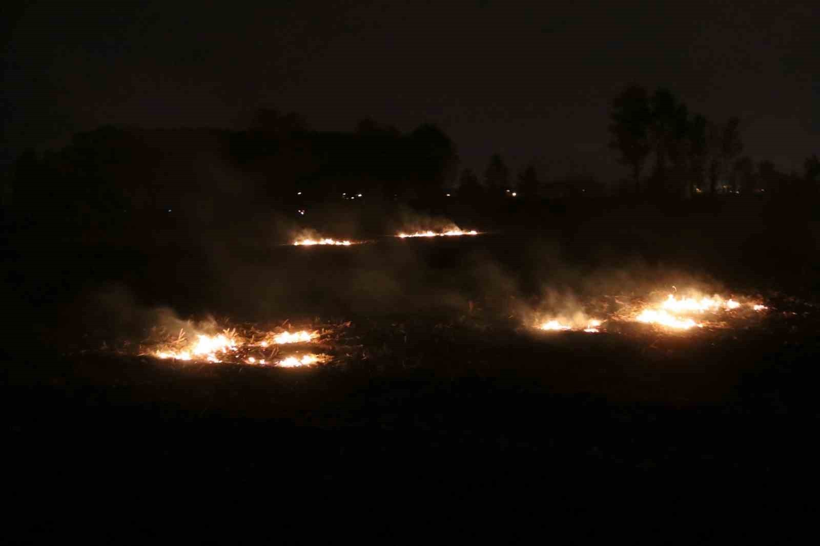 SAKARYA’NIN AKYAZI İLÇESİNDE YASAK VE CEZAYA ALDIRIŞ ETMEDEN YAKILAN ANIZ, İTFAİYE EKİPLERİNİ...