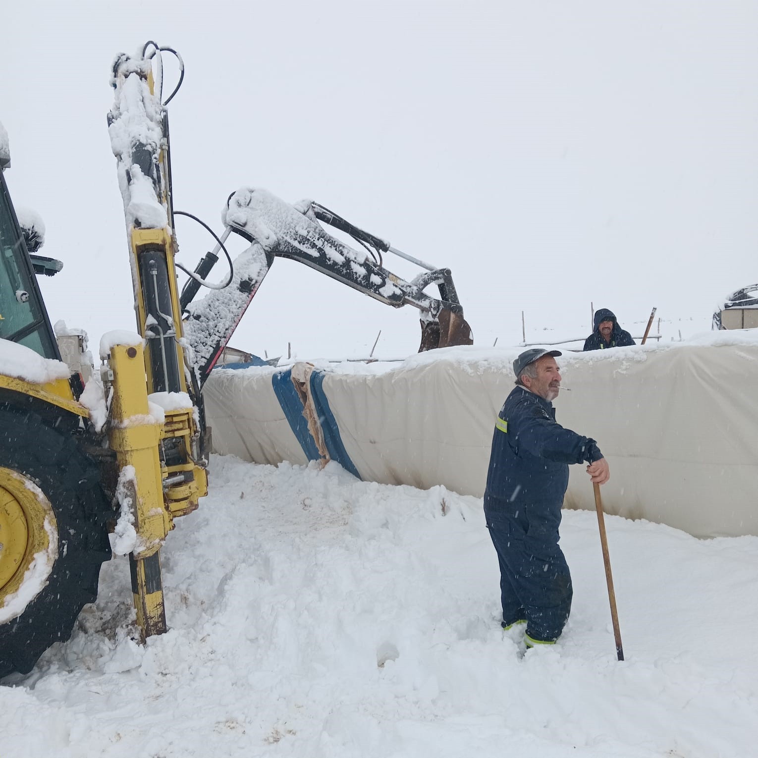 SİVAS’TA 1 GÜN BOYUNCA ETKİSİNİ GÖSTEREN KAR YAĞIŞI SONRASI KOYUN SÜRÜSÜNÜN BULUNDUĞU ÇADIR ÇÖKTÜ....