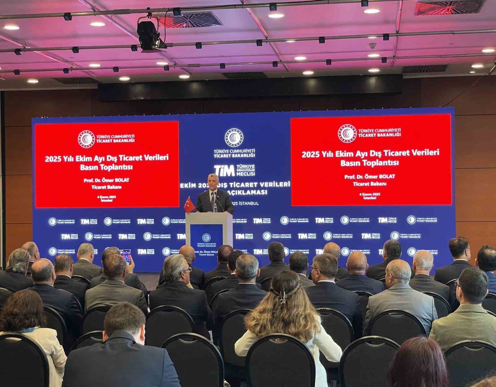 TİCARET BAKANI ÖMER BOLAT, EKİM AYINDA HEM AYLIK HEM DE YILLIKLANDIRILMIŞ MAL İHRACATINDA REKOR...