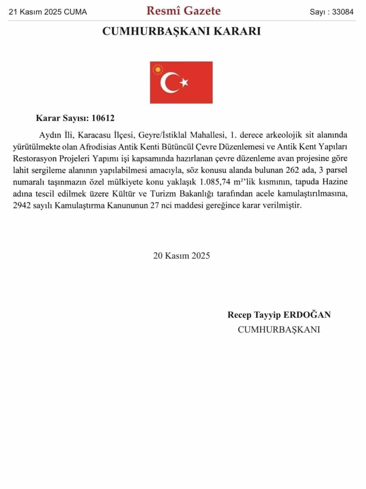 UNESCO DÜNYA MİRASI LİSTESİ’NDEKİ AFRODİSİAS’TA YILLARDIR SÜREN KAMULAŞTIRMA SORUNLARI ÇÖZÜME...