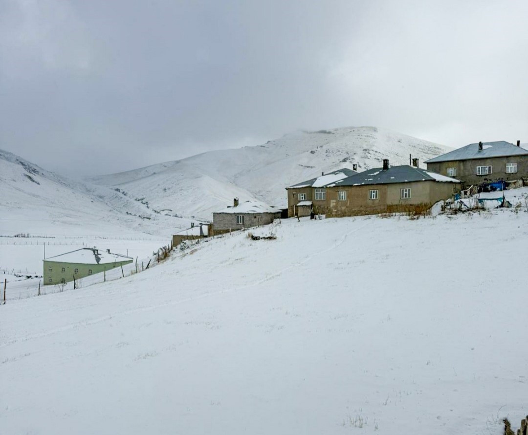 VAN’IN BAŞKALE İLÇESİNDE SABAH SAATLERİNDEN İTİBAREN KAR YAĞIŞI ETKİL OLURKEN, YÜKSEK YERLEŞİM...