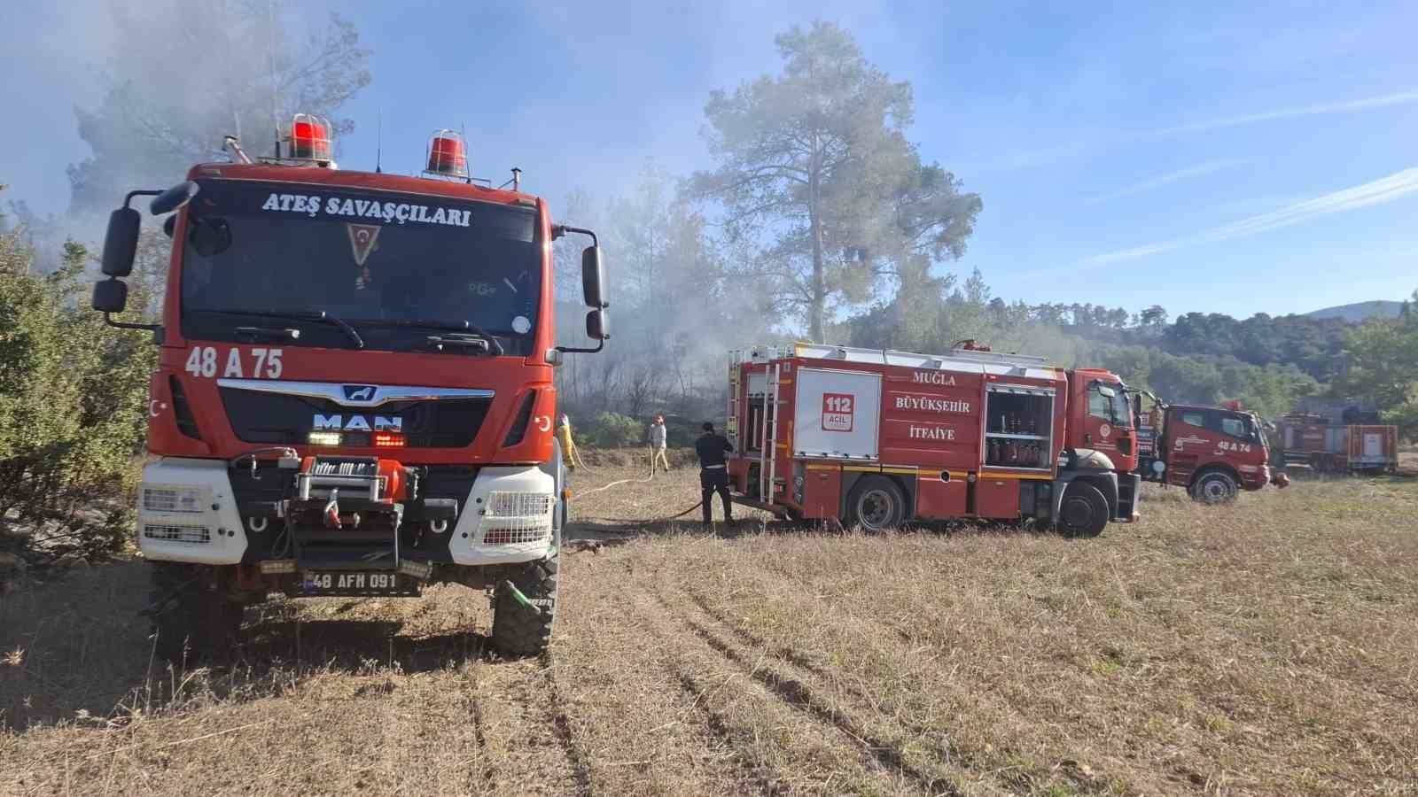 YATAĞAN’DAKİ İKİ AYRI ARAZİ YANGINI BÜYÜMEDEN SÖNDÜRÜLDÜ