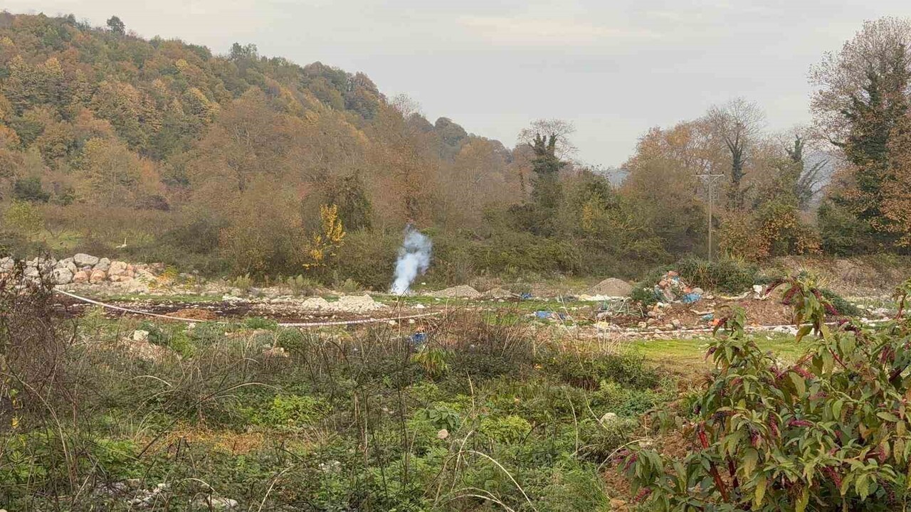 ZONGULDAK’IN ALAPLI İLÇESİNE BAĞLI SARIKADI KÖYÜNDEN GEÇEN BOTAŞ’A AİT DOĞALGAZ BORU HATTI...
