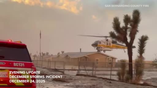 ABD’nin California eyaletinde etkili olan şiddetli fırtınalar ve "atmosferik nehir" yağışları, Los...