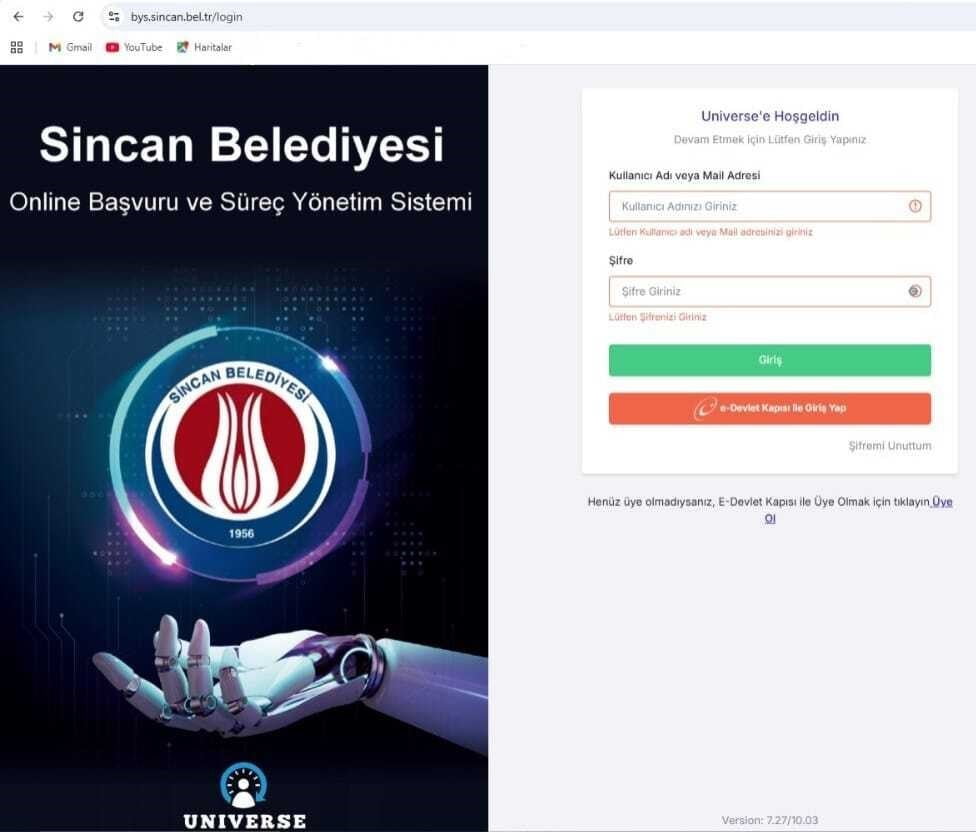 ANKARA SİNCAN BELEDİYESİ, İMAR VE ŞEHİRCİLİK MÜDÜRLÜĞÜ TARAFINDAN YÜRÜTÜLEN HİZMETLERİN TAMAMINDA...
