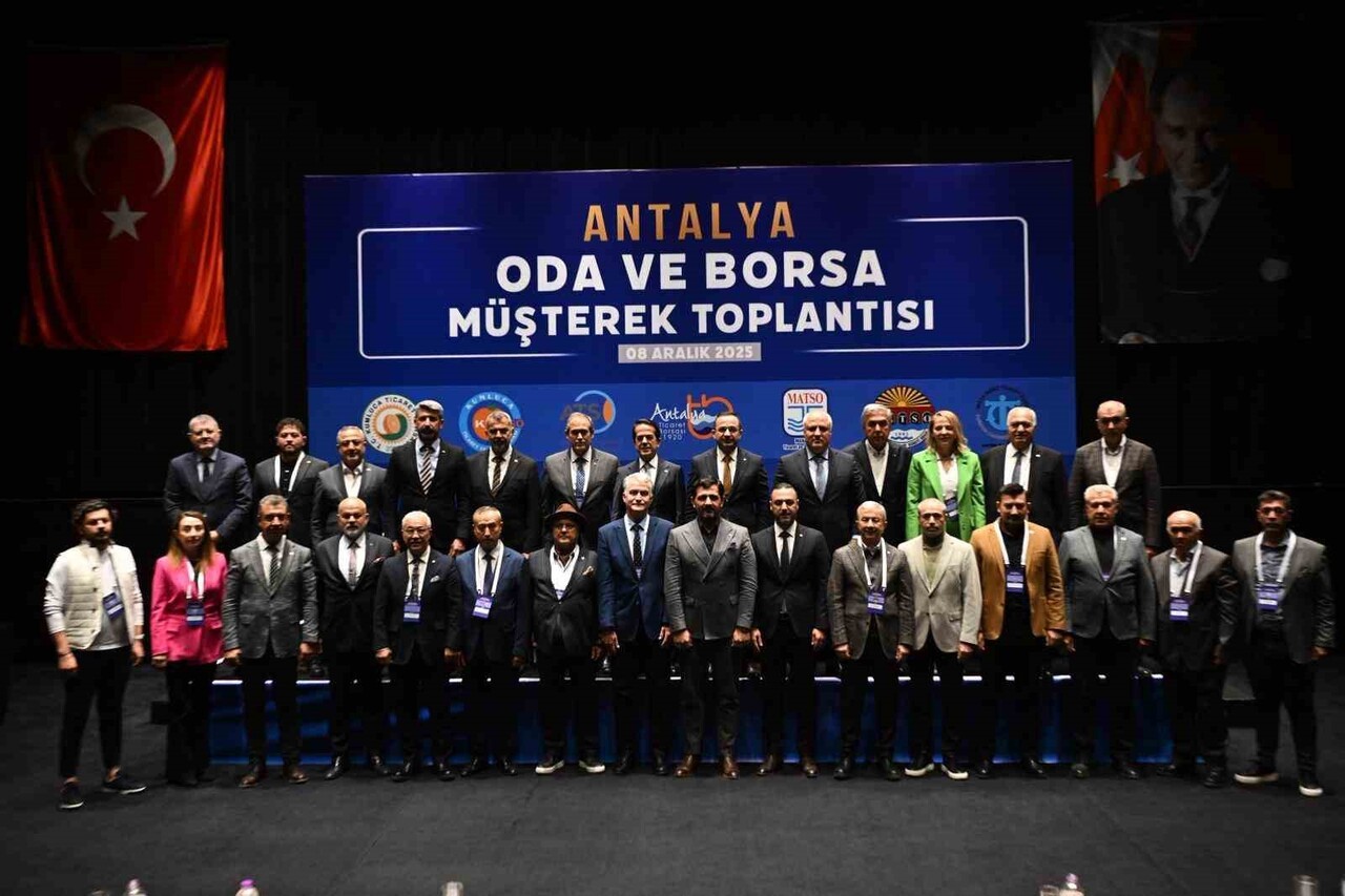 ANTALYA ODA VE BORSA MÜŞTEREK TOPLANTISI, ANTALYA TİCARET BORSASI BAŞKANI ALİ ÇANDIR EV...