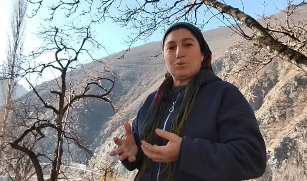 ARTVİN’İN KÖY HAYATI YAŞAYAN HÜLYA DOKUR’UN BAHÇESİNE GİREN FAREYLE KONUŞUP TRABZON HURMASI...