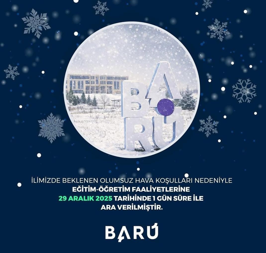 BARTIN ÜNİVERSİTESİ (BAÜN) TARAFINDAN KENTTE BEKLENEN OLUMSUZ HAVA KOŞULLARI NEDENİYLE EĞİTİME 1...