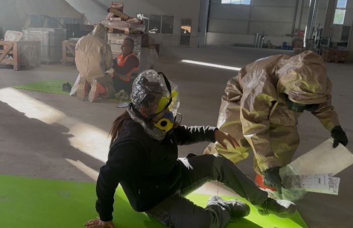 BURDUR'UN BUCAK İLÇESİNDE BULUNAN ORGANİZE SANAYİDE GERÇEKLEŞTİRİLEN YANGIN VE KBRN TATBİKATI...