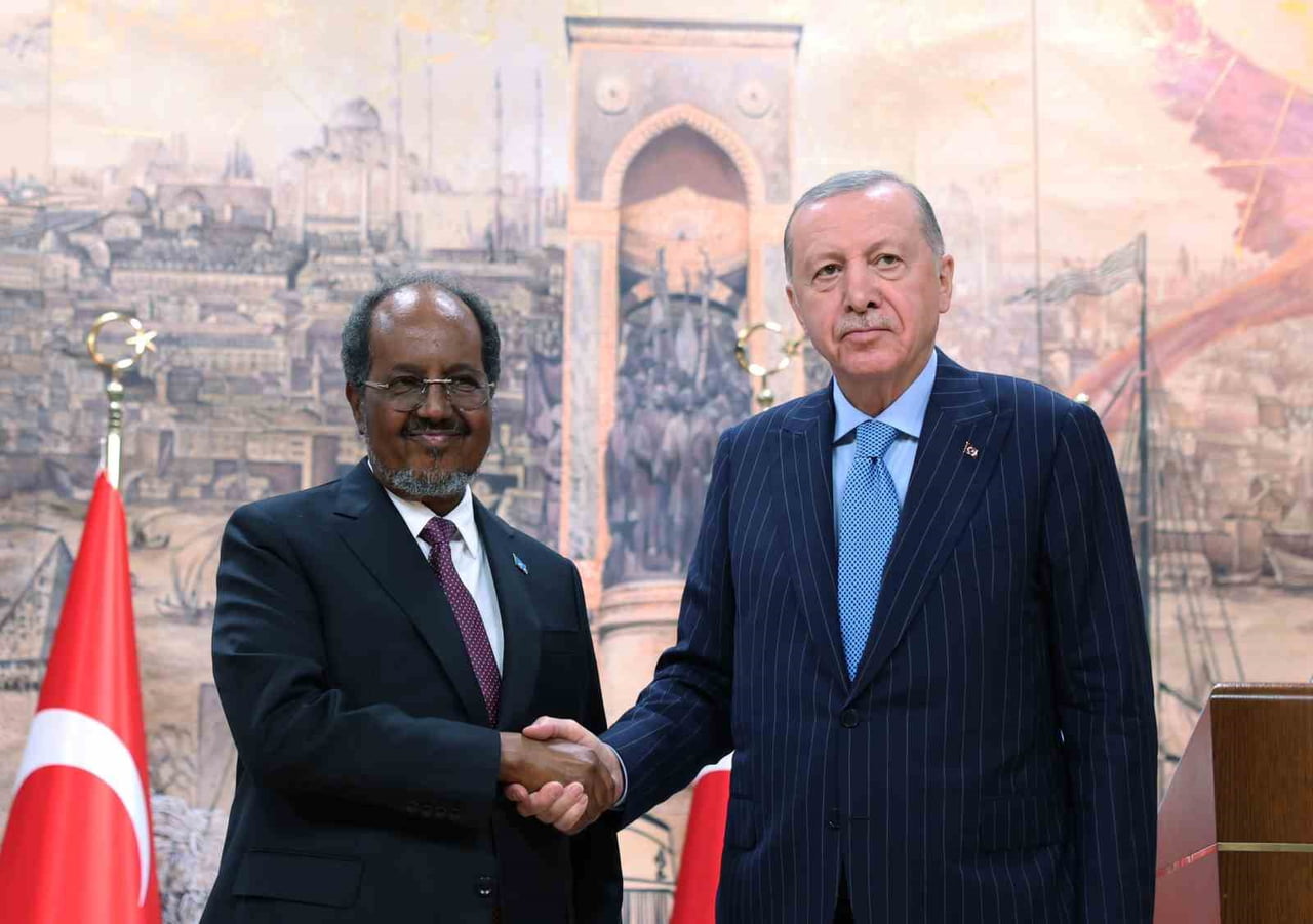 CUMHURBAŞKANI RECEP TAYYİP ERDOĞAN, SOMALİ CUMHURBAŞKANI HASAN ŞEYH MAHMUD İLE DOLMABAHÇE ÇALIŞMA...