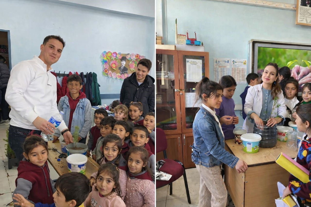 DİYADİN'DE MİNİK ELLER TOPRAĞA UMUT EKTİ