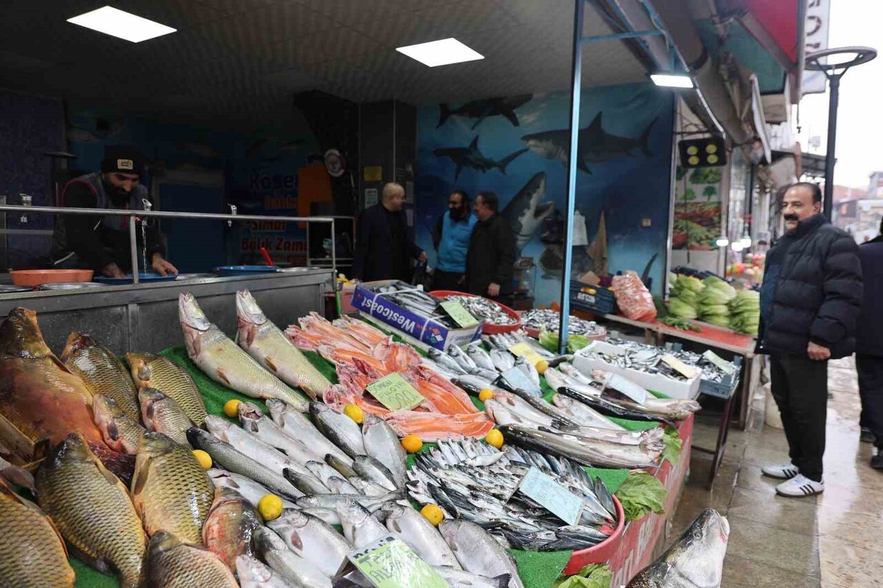 ELAZIĞ’DA HAVALARIN SOĞUMASIYLA BİRLİKTE VATANDAŞLAR BALIK ÜRÜNLERİNE YÖNELİRKEN, VATANDAŞLAR...