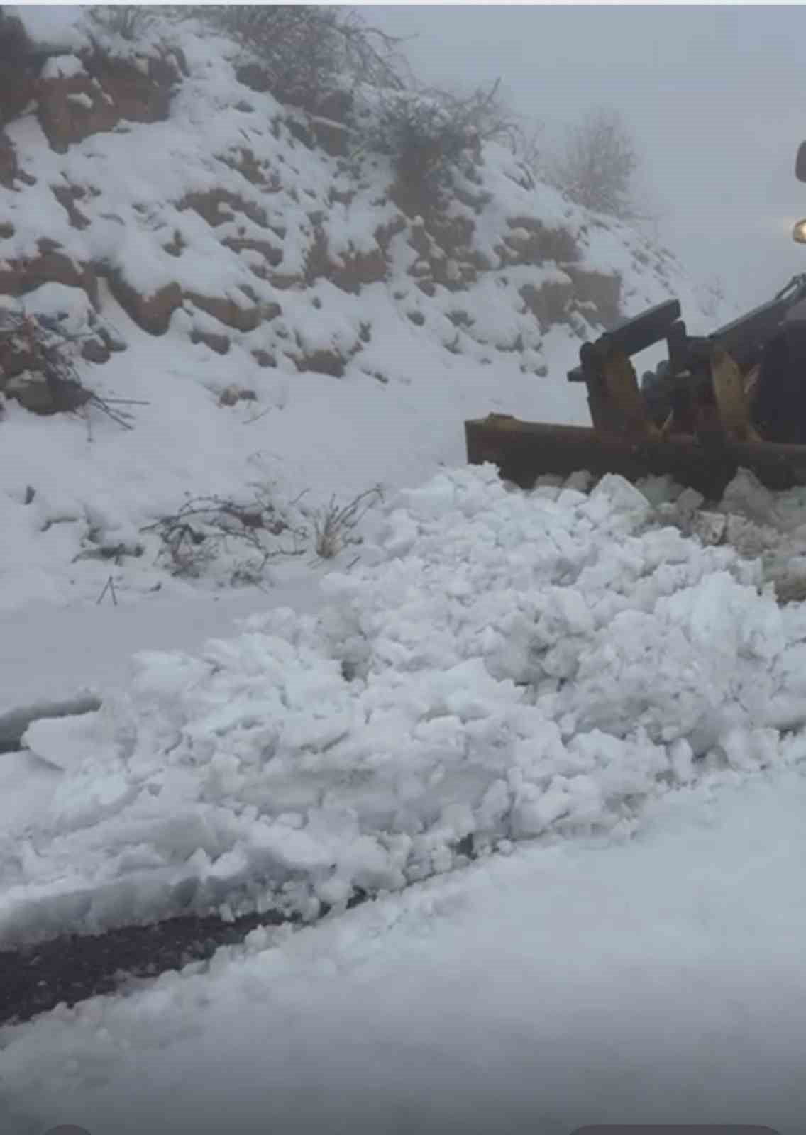 GERCÜŞ'TE, KARDAN KAPANAN 5 KÖY YOLU ULAŞIMA AÇILDI