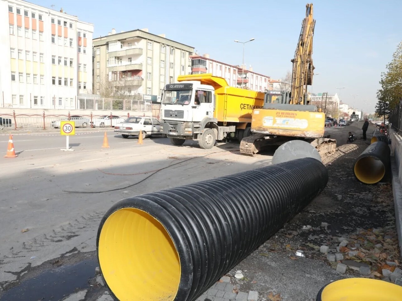 KAYSERİ BÜYÜKŞEHİR BELEDİYESİ, KARTAL KAVŞAĞI DÜZENLEME PROJESİ ÖNCESİ BAŞLATTIĞI ALTYAPI YENİLEME...