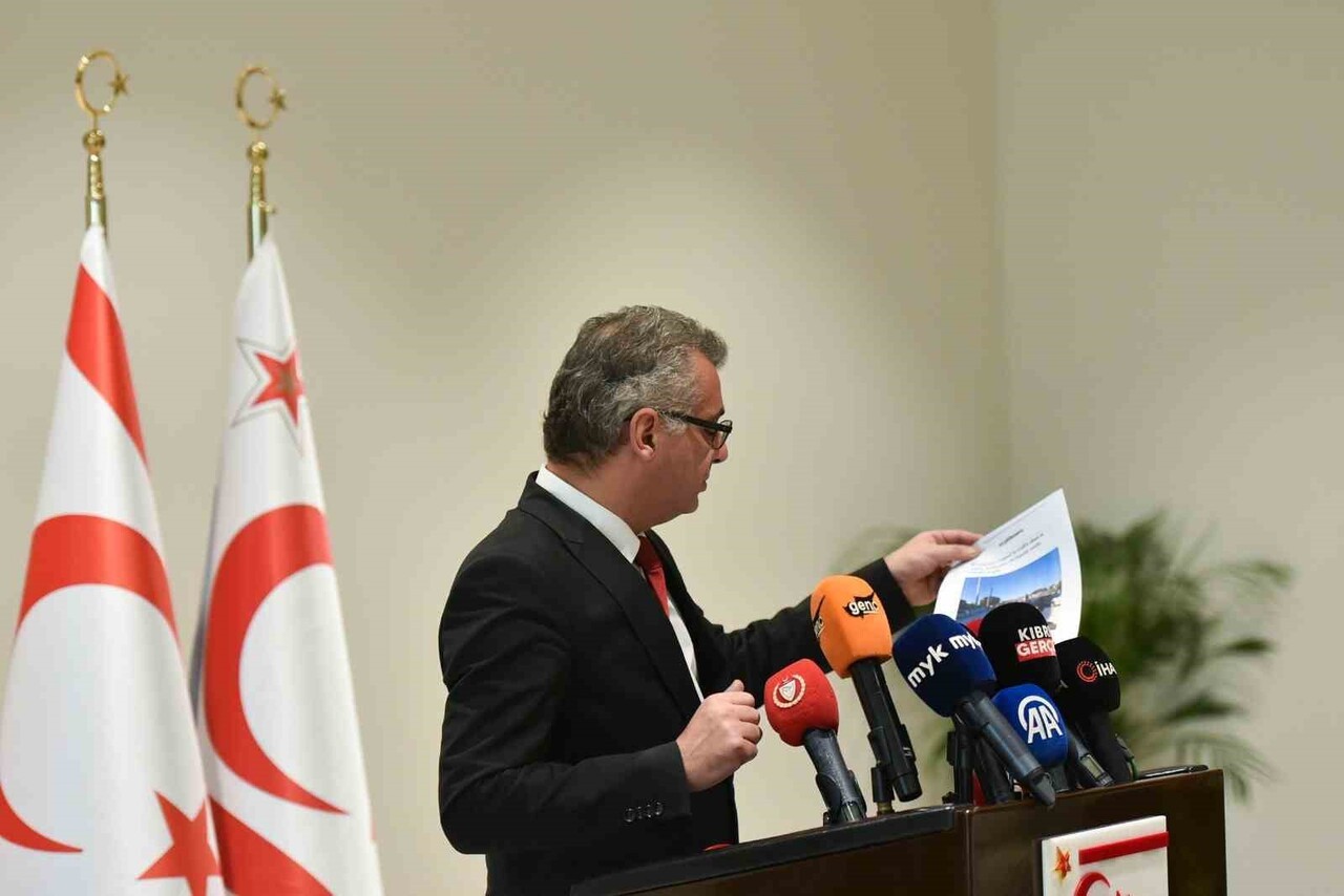 KKTC CUMHURBAŞKANI TUFAN ERHÜRMAN, BM GENEL SEKRETERİ'NİN KIBRIS KİŞİSEL TEMSİLCİSİ MARA ANGELA...