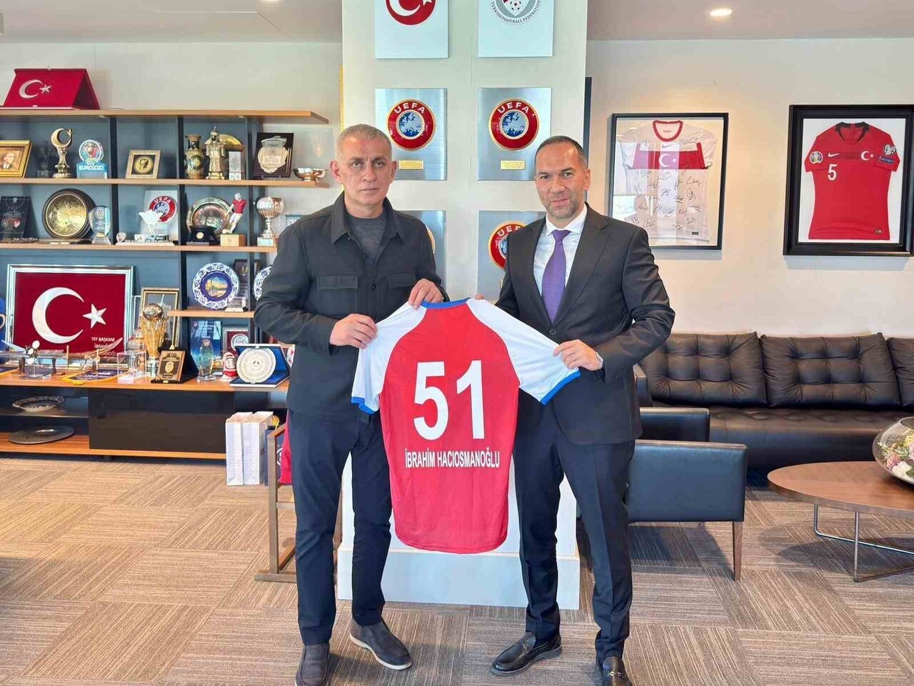 NİĞDE BELEDİYE BAŞKANI EMRAH ÖZDEMİR, TÜRKİYE FUTBOL FEDERASYONU (TFF) BAŞKANI İBRAHİM...