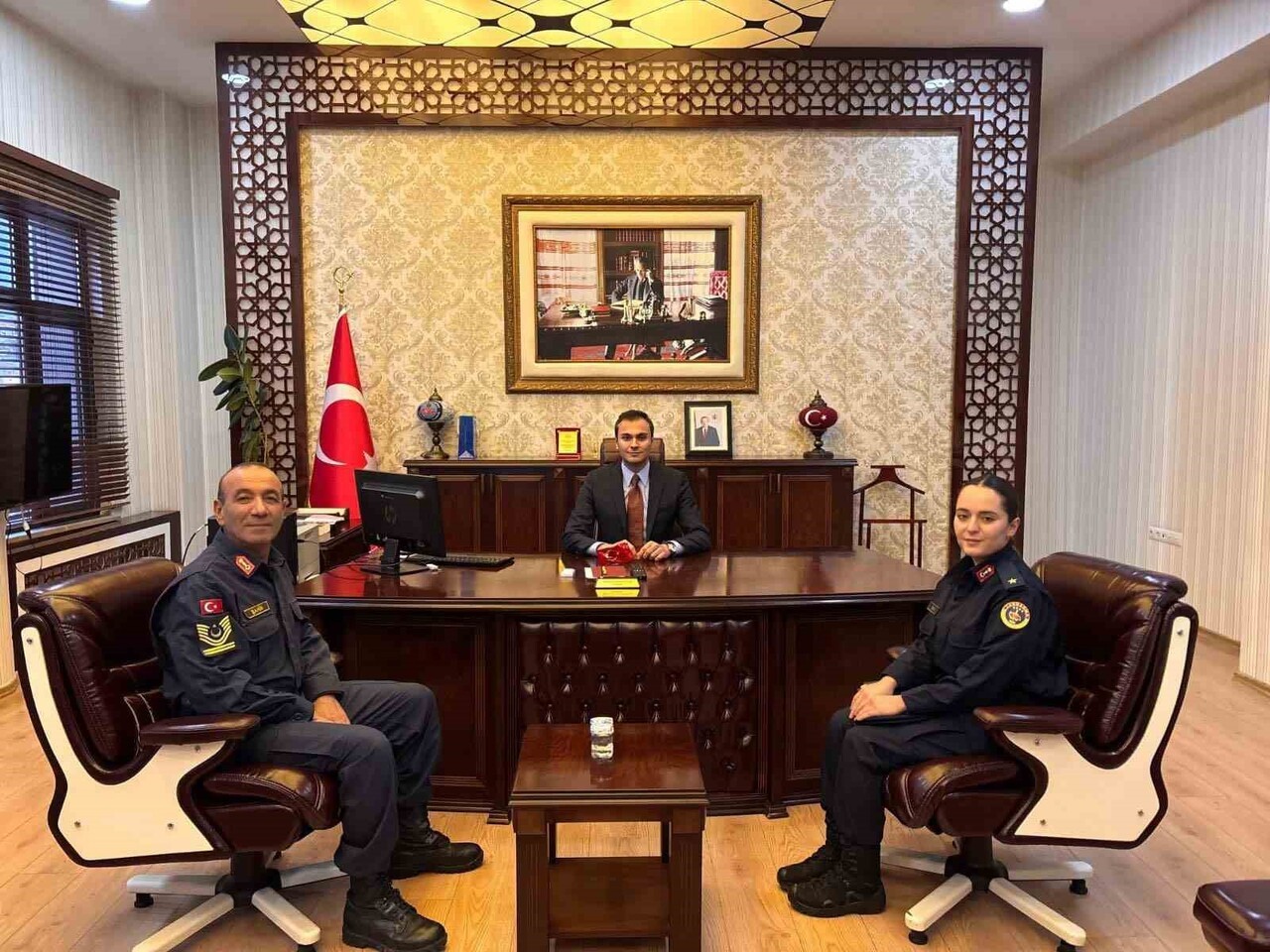 NİĞDE’NİN ÇAMARDI İLÇESİNDE İLÇE JANDARMA KOMUTANI OLARAK GÖREVE BAŞLAYAN JANDARMA TEĞMEN BEYZA...