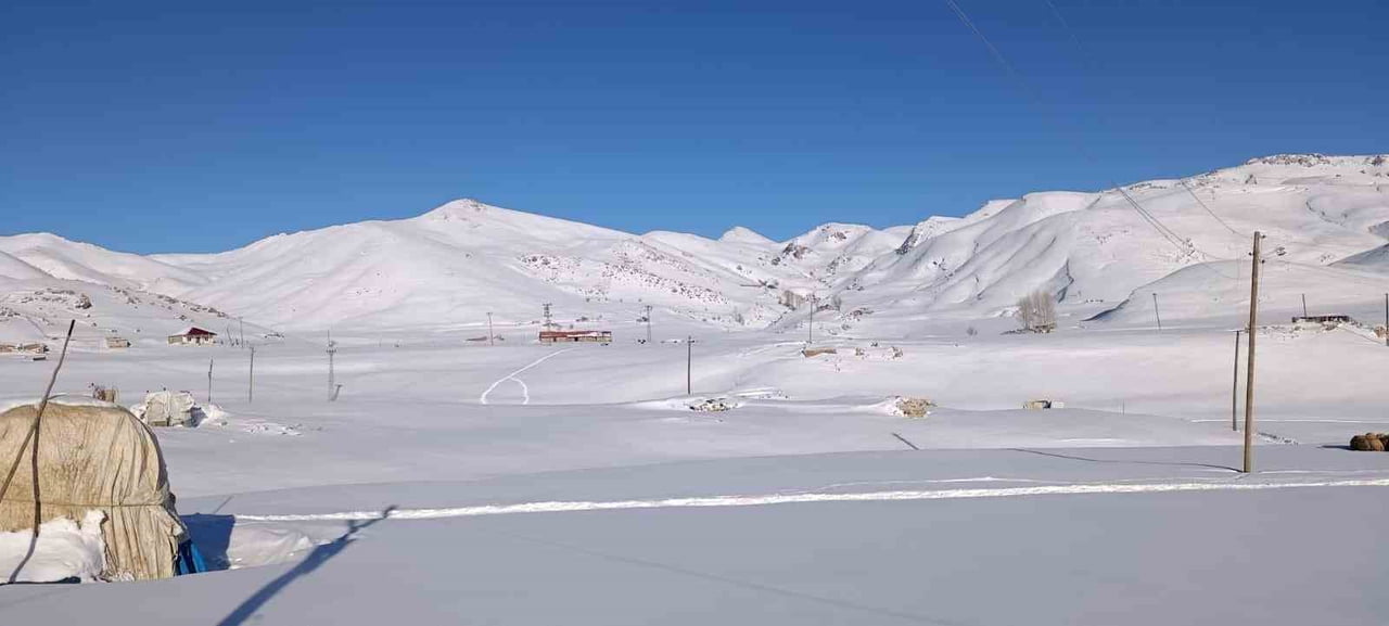 ŞIRNAK’TA BİR AİLE KOYUNLARI İÇİN YAYLADA KALMA KARARI ALDI. FARAŞİN YAYLASINDA KALAN AİLE...