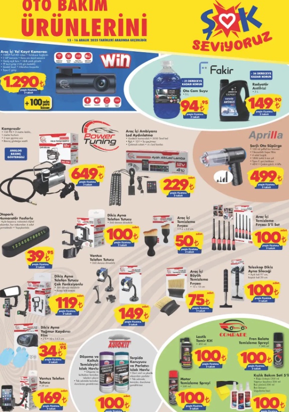 ŞOK 13 Aralık 2025 Aktüel Ürünler: Oto Bakım ve Oyuncak İndirimleri
