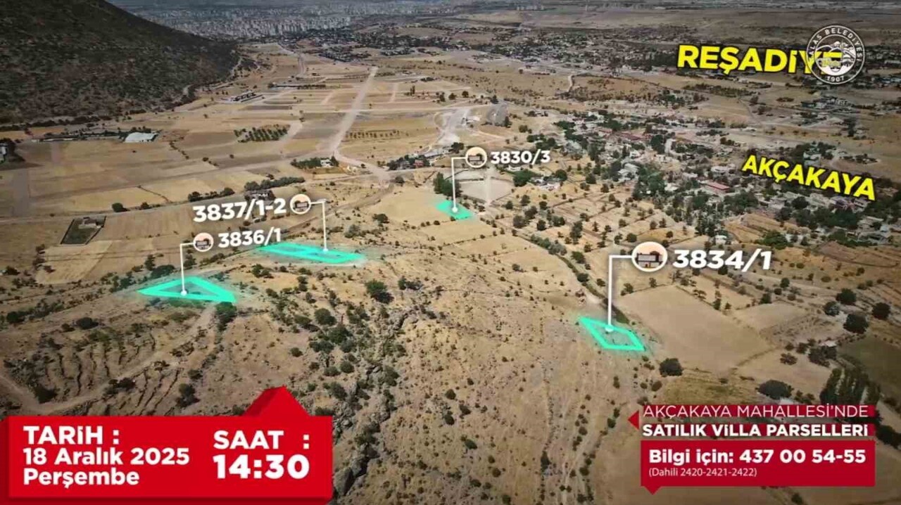 TALAS BELEDİYESİNİN ALİ DAĞI VE ERCİYES MANZARALI AKÇAKAYA VE ENDÜRLÜK MAHALLELERİNDE SATIŞA...