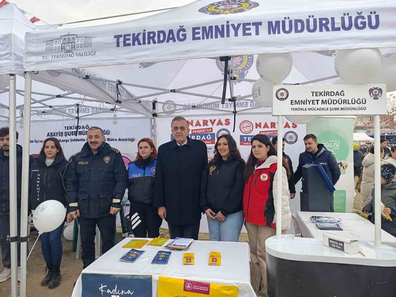 TEKİRDAĞ’DA FESTİVAL COŞKUSU, EMNİYETTEN FARKINDALIK ÇALIŞMASI