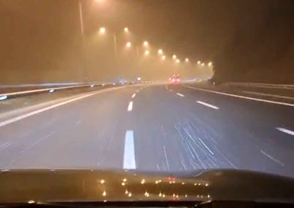 TEM OTOYOLU’NUN BOLU GEÇİŞİNDE GEREDE İLÇESİ MEVKİİNDE TİPİ ŞEKLİNDE KAR YAĞIŞI ETKİLİ...