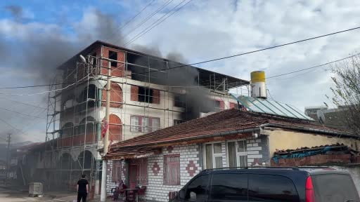 Tokat'ta spiral makinesinin oluşturduğu kıvılcım yangına neden oldu