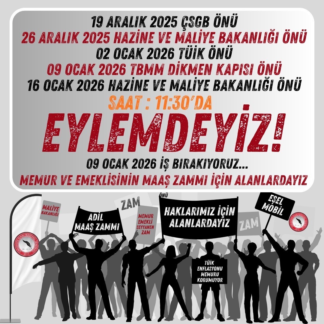 ÜNİPERSEN, MAAŞ ZAMMI TALEPLERİNE DİKKAT ÇEKMEK AMACIYLA ANKARA'DA BİR DİZİ EYLEM...