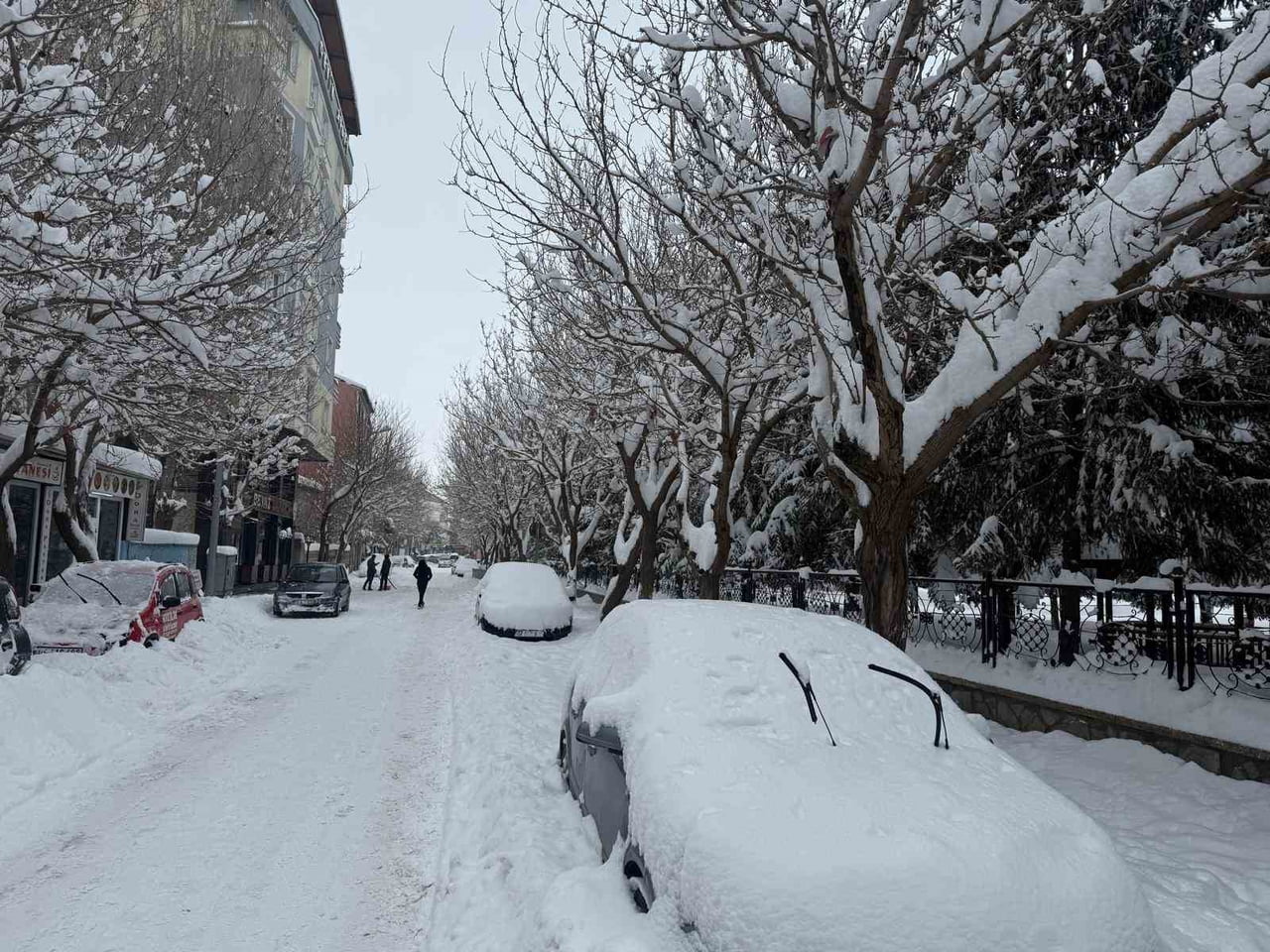 AĞRI'NIN PATNOS İLÇESİNDE KAR VE DONDURUCU SOĞUK HAYATI OLUMSUZ ETKİLİYOR.