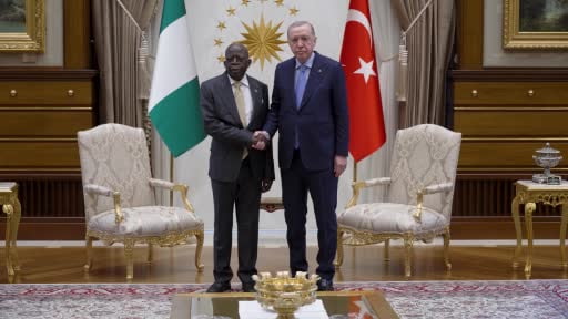Cumhurbaşkanı Erdoğan ve Nijerya Cumhurbaşkanı Tinubu, beraberindeki heyetlerle bir araya geldi