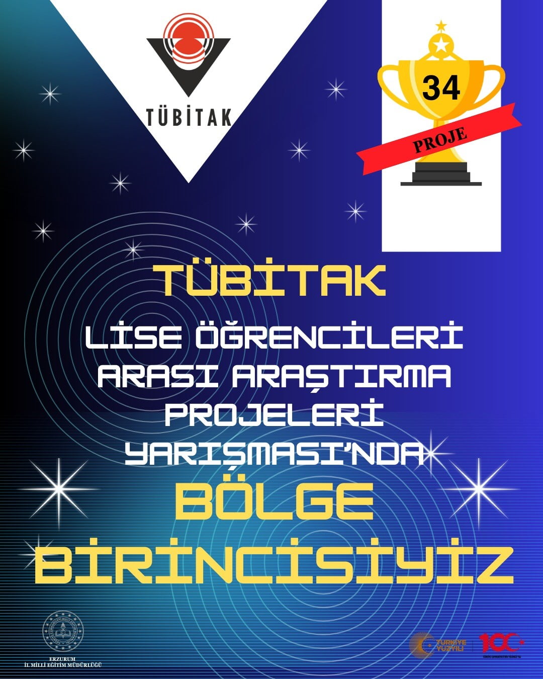 ERZURUM MİLLİ EĞİTİM MÜDÜRLÜĞÜ TÜBİTAK PROJELERİ BAŞARILARINA BİR YENİSİNİ...