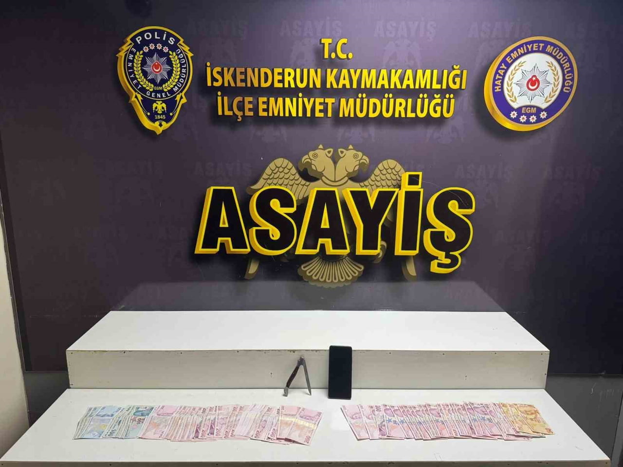 GASP EDİLEN PARA VE TELEFON