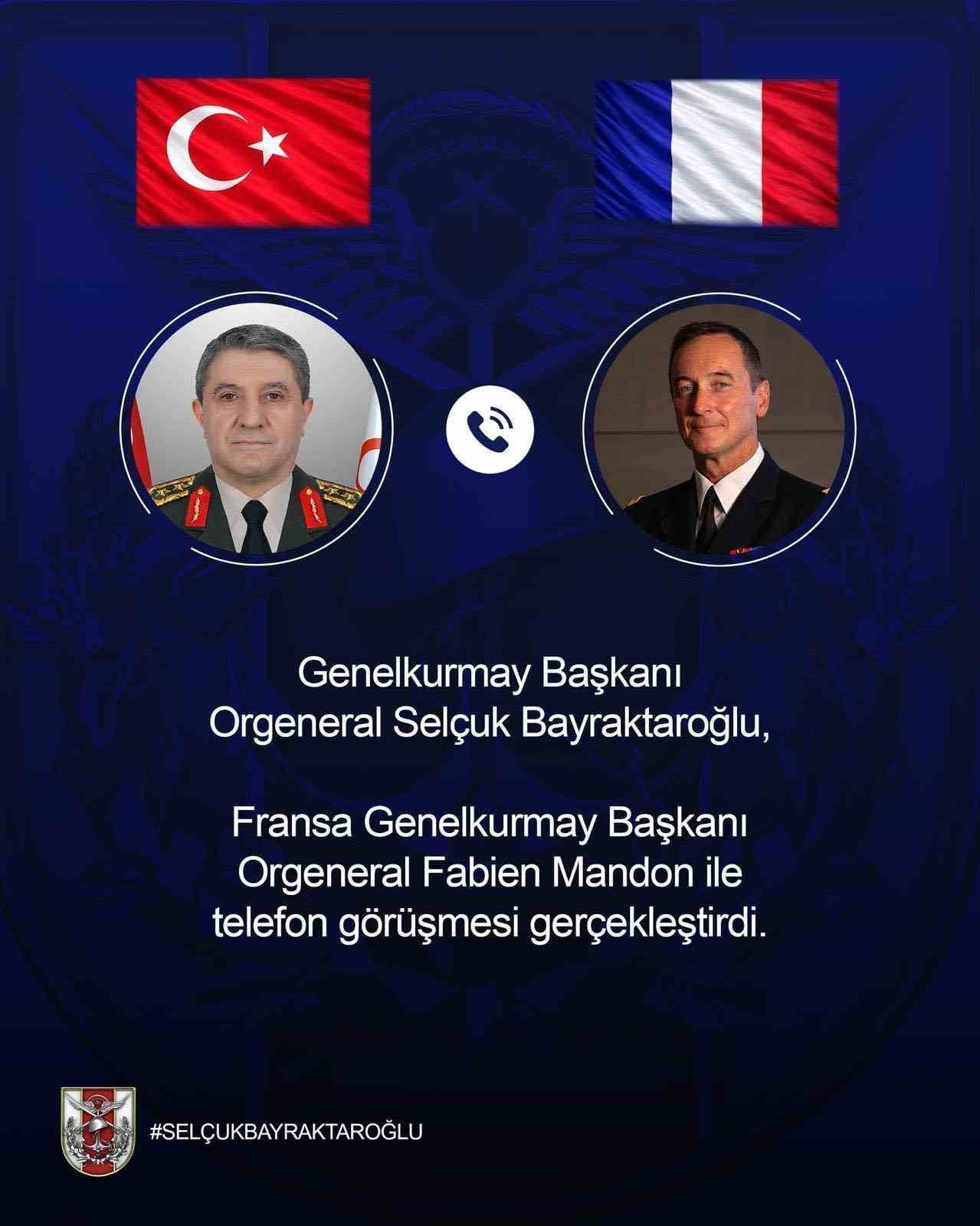 GENELKURMAY BAŞKANI ORGENERAL SELÇUK BAYRAKTAROĞLU, FRANSA GENELKURMAY BAŞKANI ORGENERAL FABİEN...