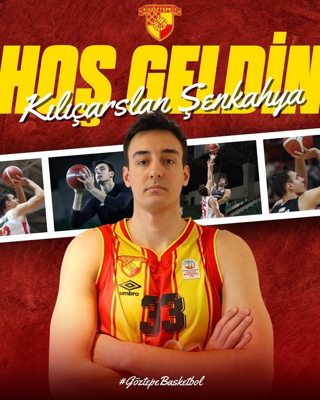 GÖZTEPE BASKETBOL, 26 YAŞINDAKİ PİVOT KILIÇARSLAN ŞENKAHYA’YI KADROSUNA KATTIĞINI...