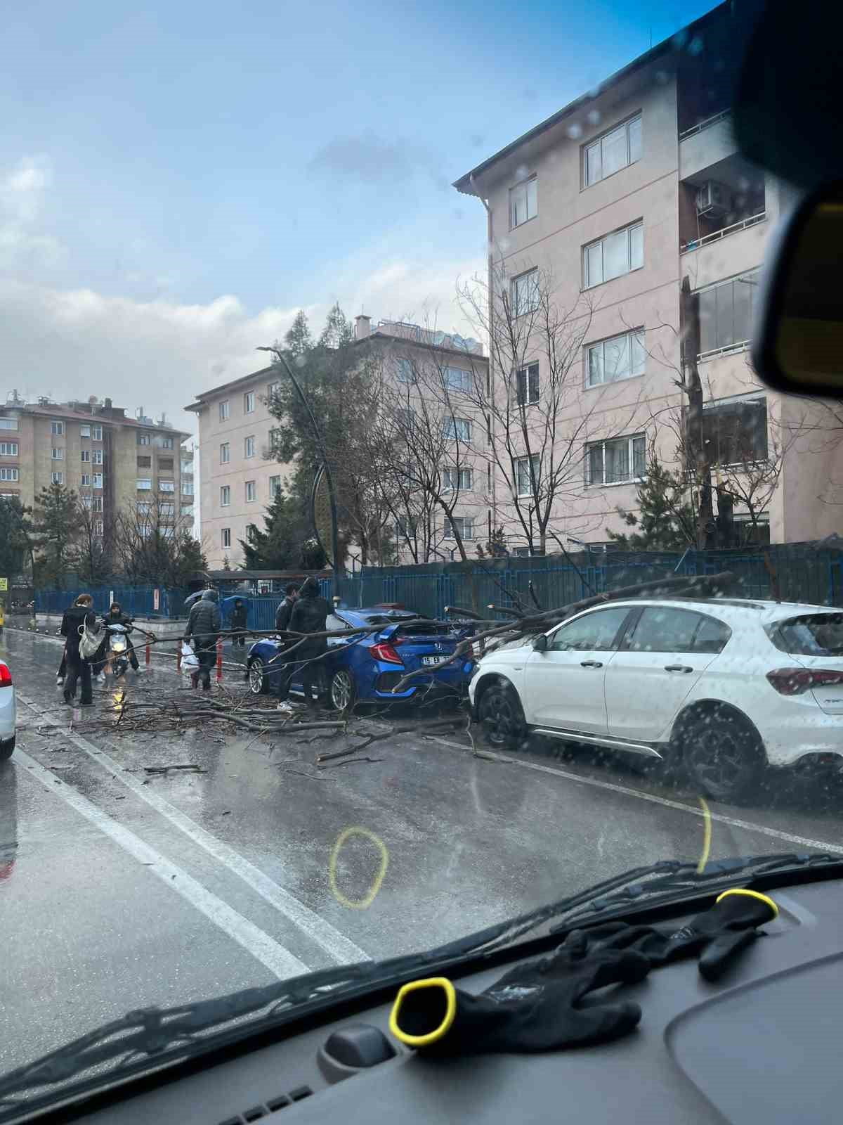 ISPARTA’DA AKŞAM SAATLERİNDE ETKİSİNİ ARTIRAN ŞİDDETLİ FIRTINA VE KUVVETLİ RÜZGAR, AĞAÇLARIN...