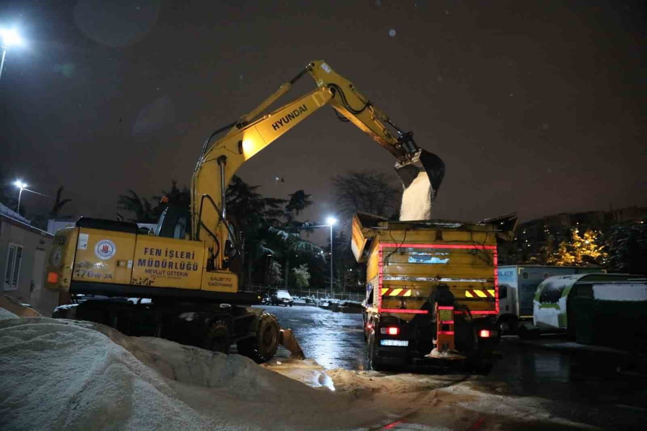 KAĞITHANE'DE BELEDİYE EKİPLERİ, İLÇE GENELİNDE YOLLARIN AÇIK KALMASI İÇİN 24 SAAT ARALIKSIZ GÖREV...