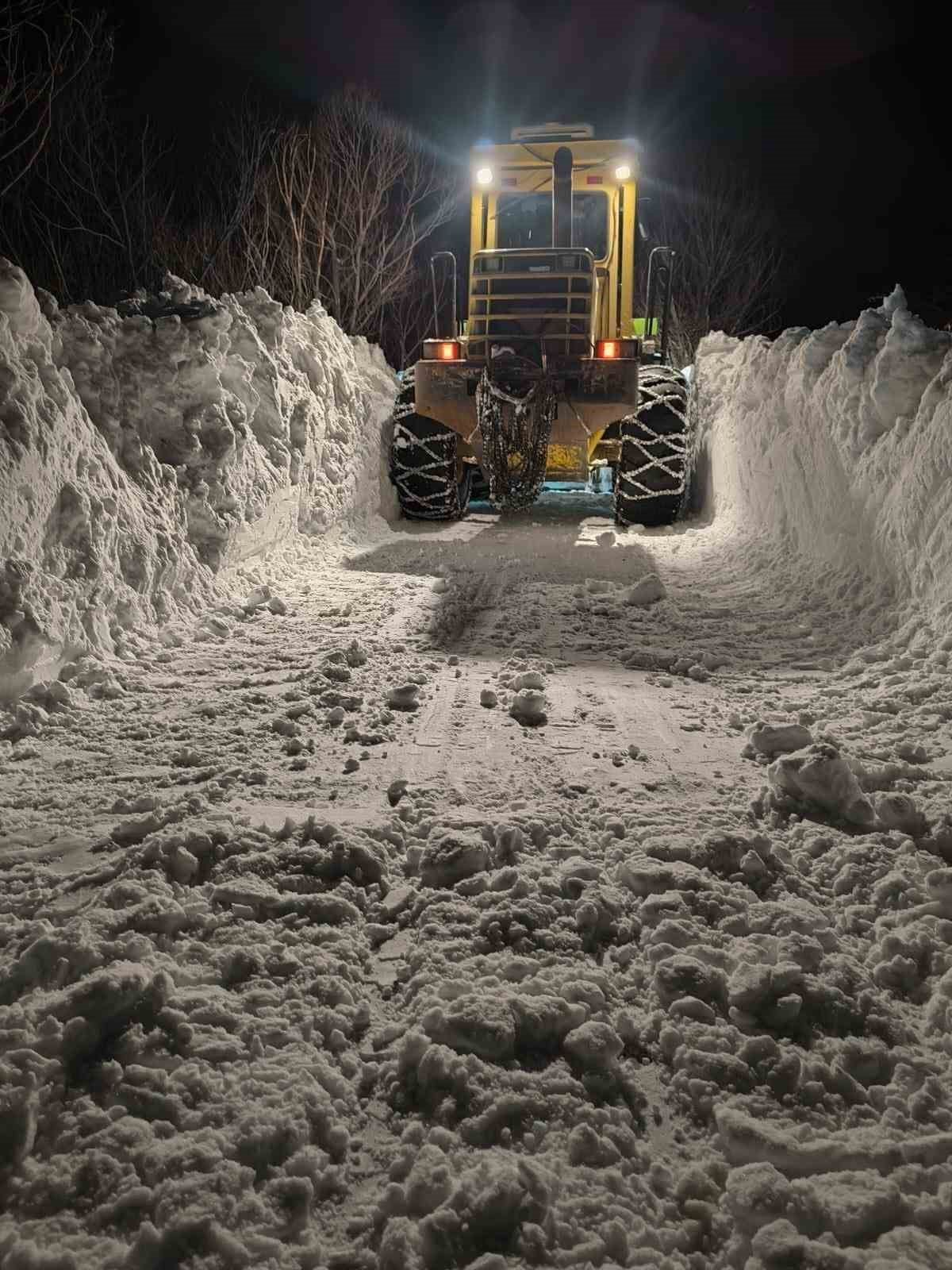 KARAKOÇAN İLÇESİNE KAR KALINLIĞI BİR METREYİ GEÇTİ