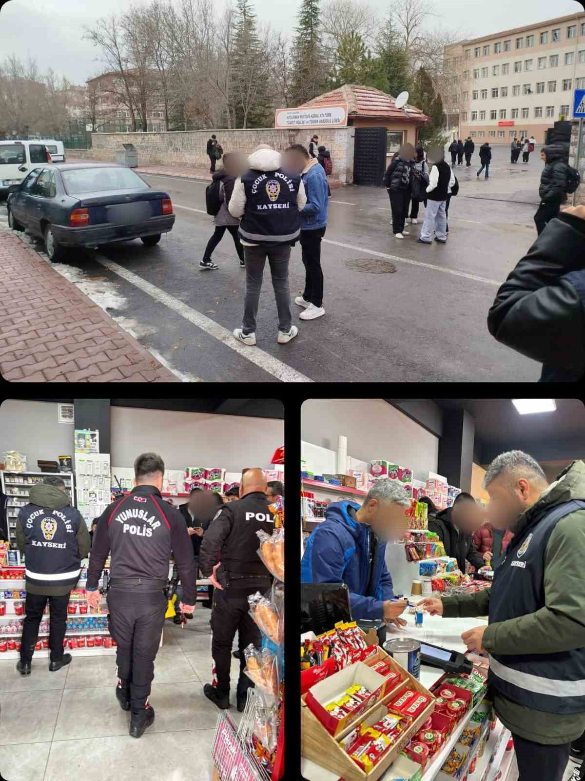 KAYSERİ’DE POLİS EKİPLERİ TARAFINDAN OKULLARDA GÜVENİ SAĞLAMA ADINA YAPILAN ÇALIŞMALARDA, 642...