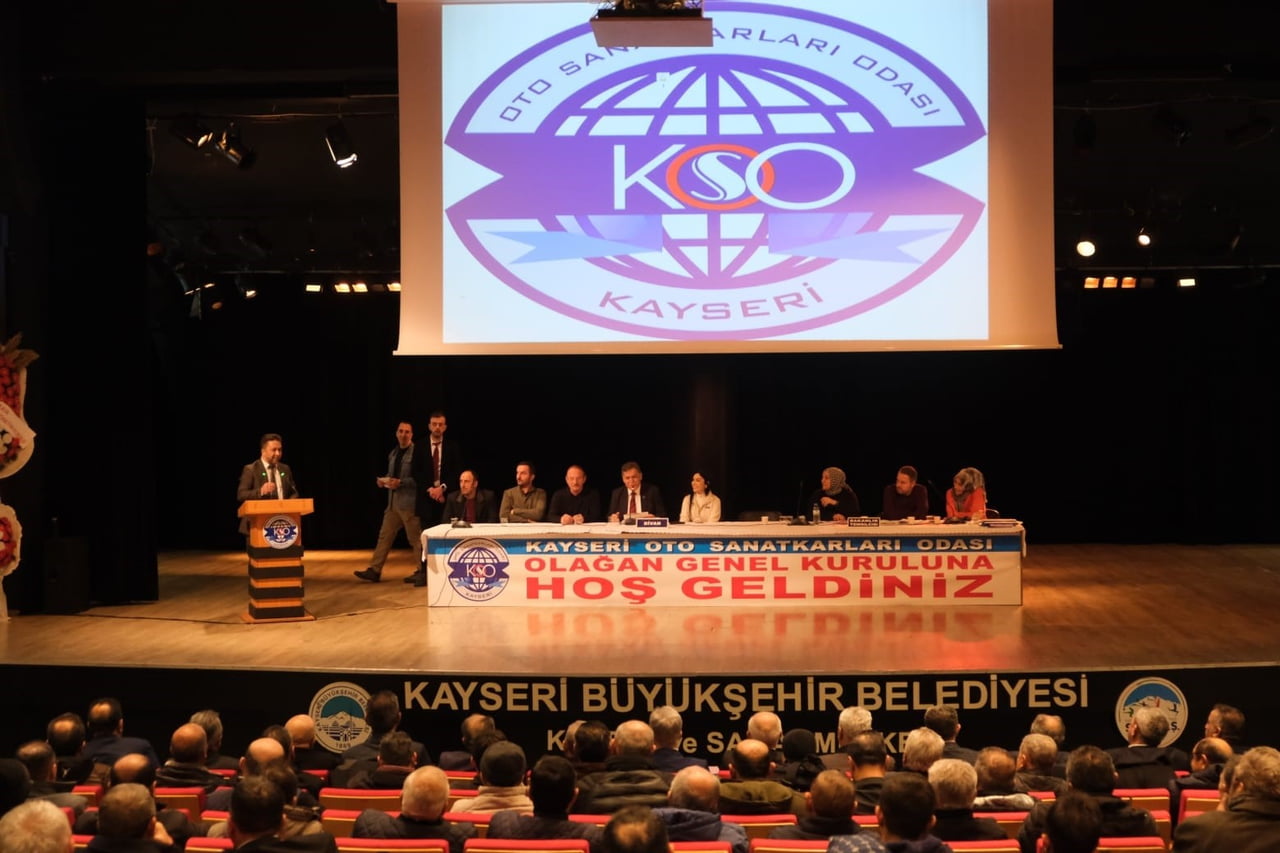 KAYSERİ OTO SANATKARLAR ODASI’NIN (KOSO) 30. OLAĞAN GENEL KURULU’NDA MEVCUT BAŞKAN ŞEYHİ ODAKIR...