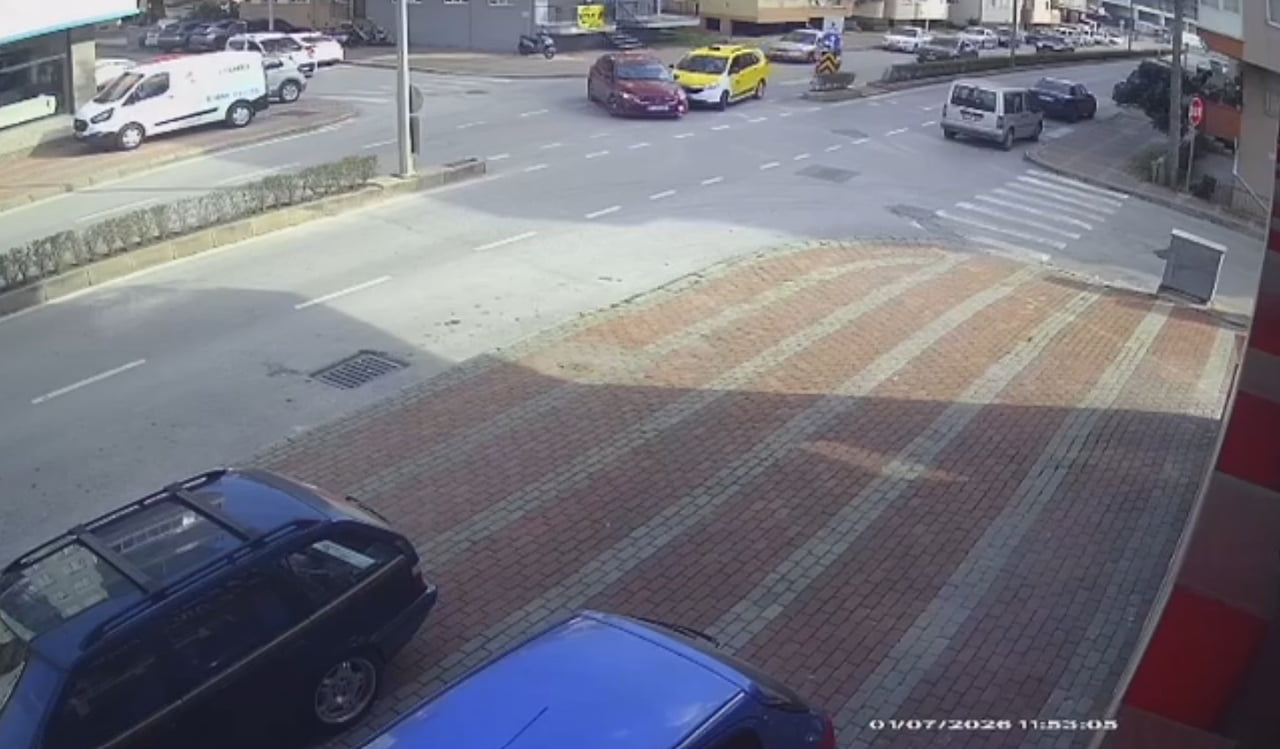 KAZA, GÜVENLİK KAMERASINA SANİYE SANİYESİNE YANSIDI