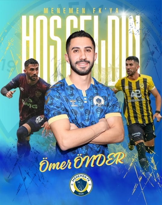 MENEMEN FK, ADANA 01 FK'DA FORMA GİYEN 26 YAŞINDAKİ ORTA SAHA OYUNCUSU ÖMER ÖNDER İLE 27 YAŞINDAKİ...