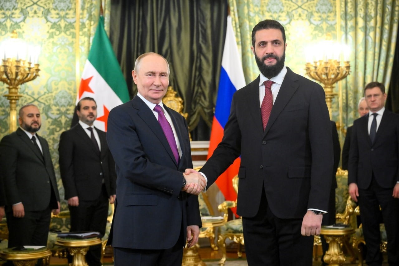 MOSKOVA (İHA) – RUSYA DEVLET BAŞKANI VLADİMİR PUTİN, SURİYE DEVLET BAŞKANI AHMED EŞ-ŞARA İLE...