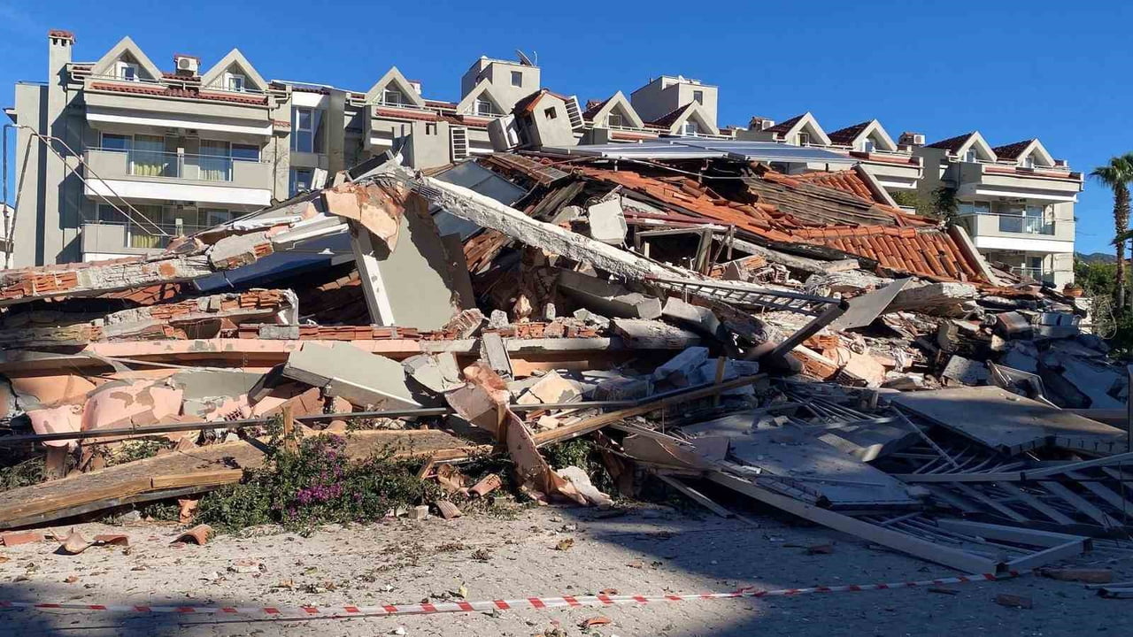 MUĞLA'NIN MARMARİS İLÇESİNDE GÜÇLENDİRME ÇALIŞMASI YAPILAN BEGONVİLLE HOTEL İSİMLİ APART OTEL...