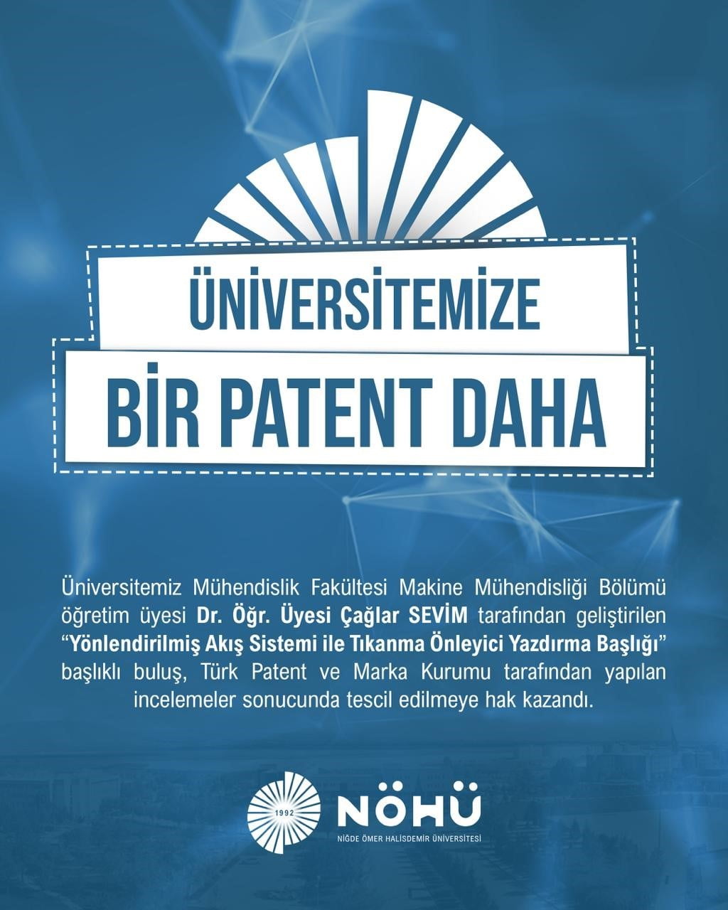 NİĞDE ÖMER HALİSDEMİR ÜNİVERSİTESİ MÜHENDİSLİK FAKÜLTESİ MAKİNE MÜHENDİSLİĞİ BÖLÜMÜ ÖĞRETİM ÜYESİ...